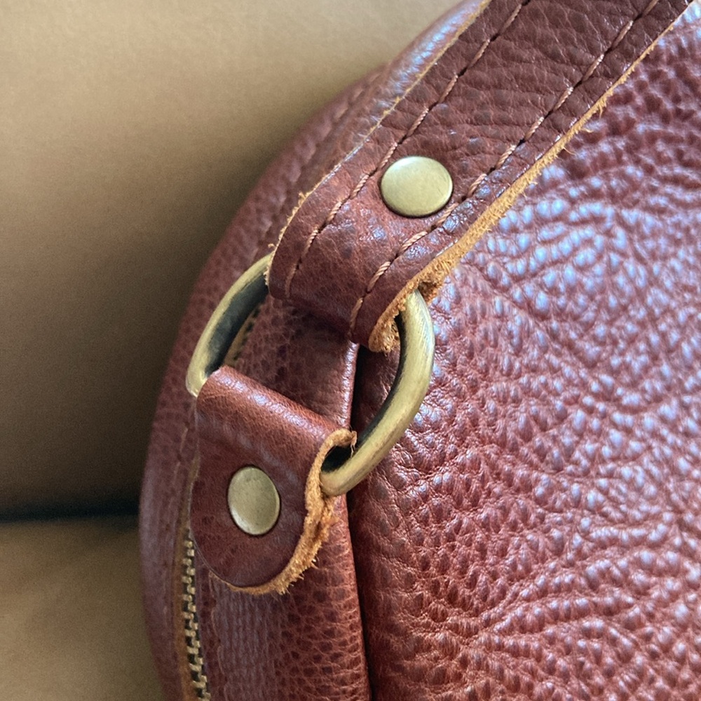 Portland Leather Mini Circle Crossbody Bag - Picture 9 of 15